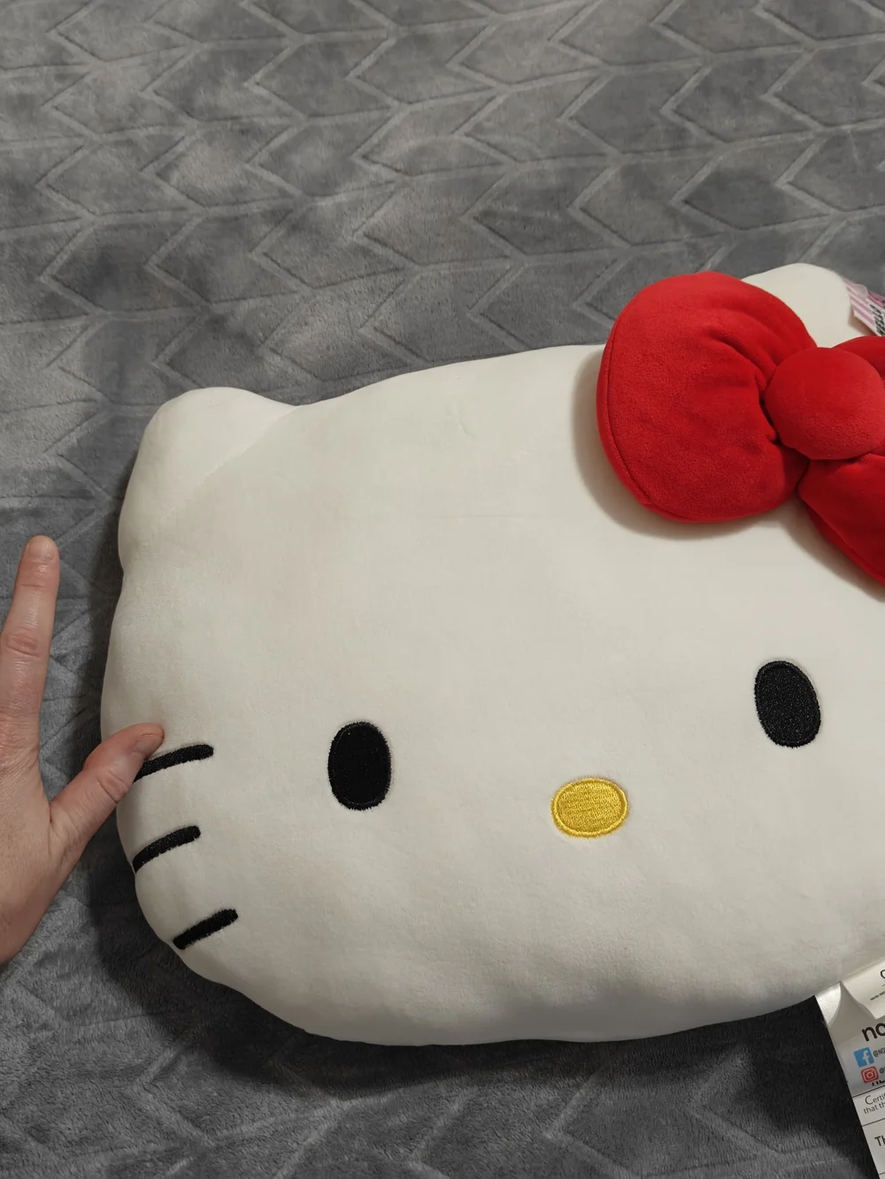Hello Kitty Cloud Pillow with Red Bow 15in